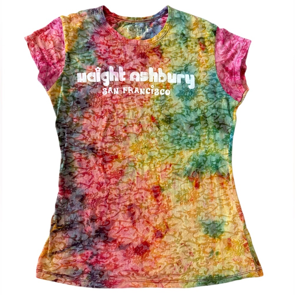 Y2K My Sport Haight Ashbury San Francisco Colorful Tie-Dye Women’s Tee XL